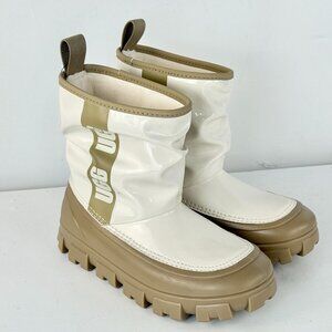 Big Kids Size 2-UGG Classic BRELLAH MINI Rain/Winter Boots-Mustard Seed/Jasmine